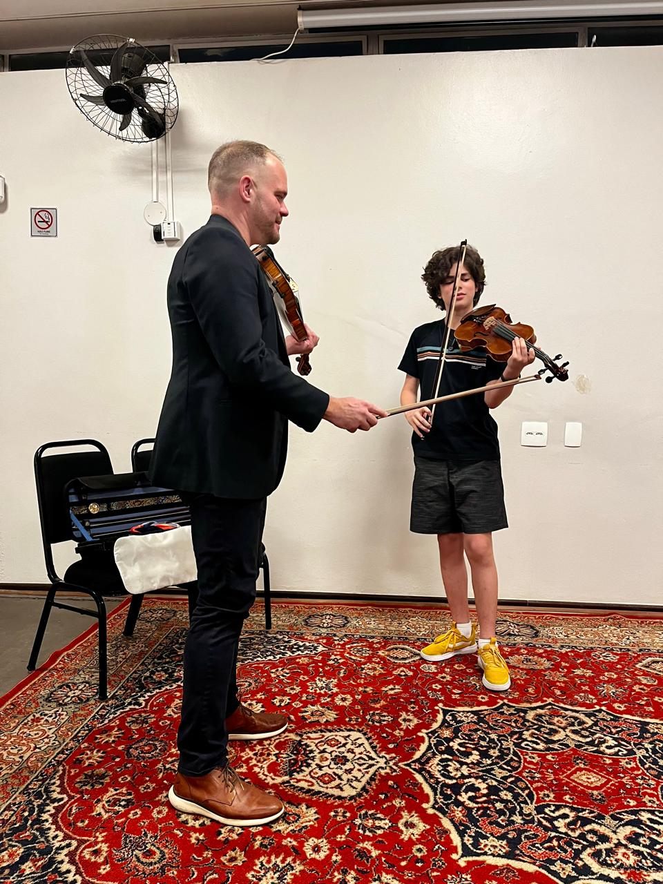 Masterclass de violino com William Knuth, dos Estados Unidos